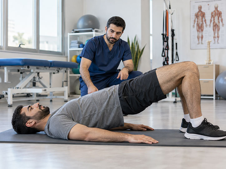 Glute bridge for tailbone pain