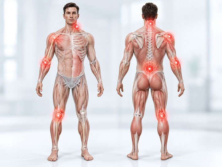 Laser therapy treatment areas