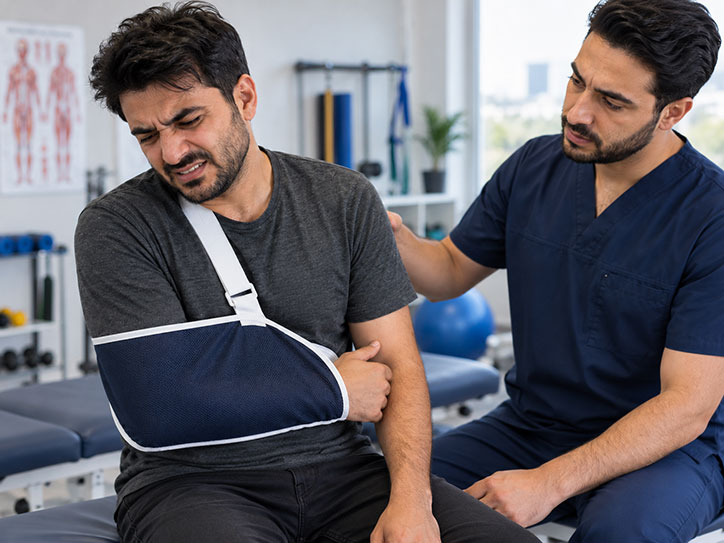 Shoulder dislocation arm sling