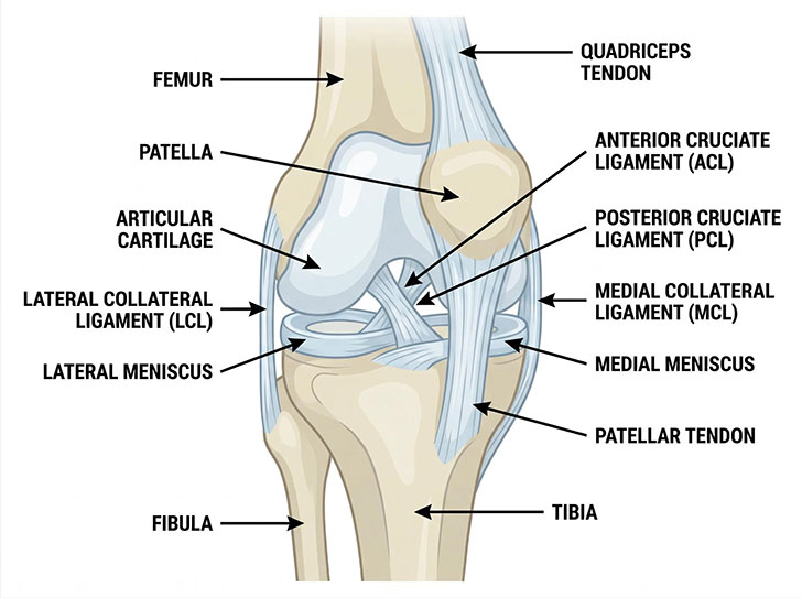 Sports injury physiotherapy acl meniscus anatomy